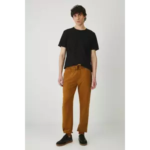 Medicine pantaloni de trening barbati, culoarea maro, neted imagine