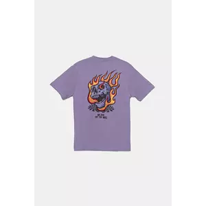 Vans tricou de bumbac pentru copii Vortex culoarea violet, cu imprimeu, VN000MKH6PH1 imagine