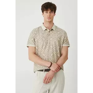 Medicine polo de bumbac barbati, culoarea bej, modelator imagine