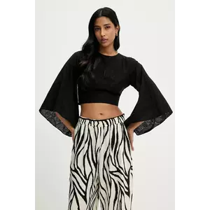 Answear Lab bluza din bumbac femei, culoarea negru, modelator imagine