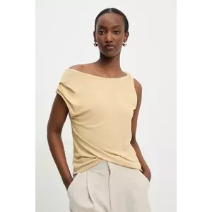 Answear Lab bluza femei, culoarea galben, neted imagine