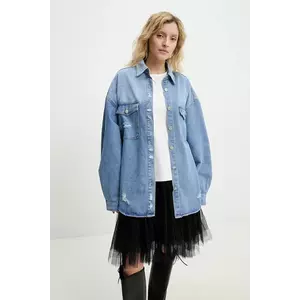 Answear Lab geaca jeans de tranzitie, oversize imagine