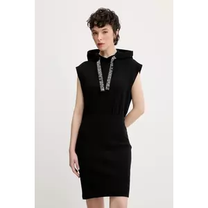 Karl Lagerfeld Jeans rochie din bumbac culoarea negru, mini, mulată, A2W13033 imagine