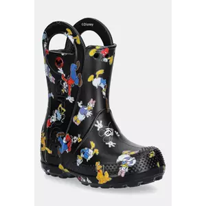 Crocs cizme MICKEY FRIENDS HANDLE IT BOOT KIDS culoarea negru, 211146 imagine