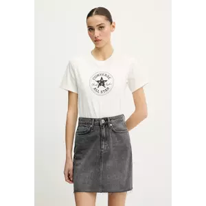 Converse tricou din bumbac femei, culoarea alb, 10028412-A02 imagine