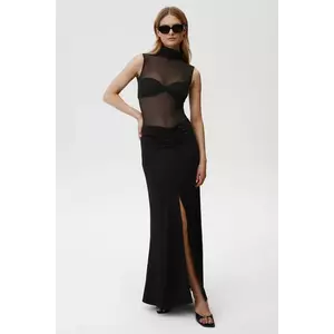 Undress Code fustă Eclipse Skirt culoarea negru, maxi, evazati, 889 imagine