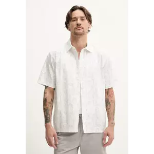Resteröds cămașă din bumbac Ron Shirt bărbați, culoarea alb, cu guler clasic, relaxed, 10251.7410 imagine