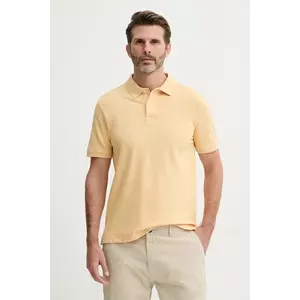 United Colors of Benetton polo de bumbac bărbați, culoarea bej, melanj, 3088U3023 imagine