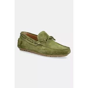U.S. Polo Assn. mocasini din piele întoarsă PABLO bărbați, culoarea verde, PABLO001M/5S1 imagine