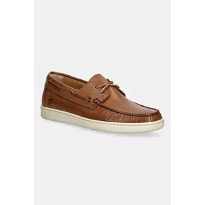 U.S. Polo Assn. mocasini de piele MIGUEL bărbați, culoarea maro MIGUEL001M/5L1 imagine