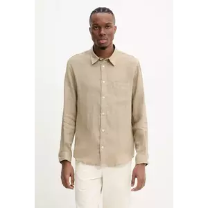 A.P.C. camasa A.P.C. Chemise Cassel LIAEK-H12545 BLACK barbati, culoarea negru, cu guler clasic, regular imagine