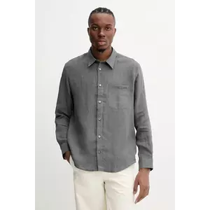 A.P.C. camasa A.P.C. Chemise Cassel LIAEK-H12545 BLACK barbati, culoarea negru, cu guler clasic, regular imagine