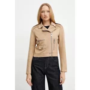 Morgan geaca ramones GOUSMI femei, culoarea bej, de tranzitie, GOUSMI imagine