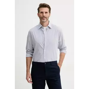 United Colors of Benetton camasa din bumbac barbati, culoarea alb, cu guler clasic, regular, 53ZDUQ04A imagine