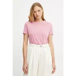 BOSS Orange tricou din bumbac femei, culoarea violet, 50540260 imagine