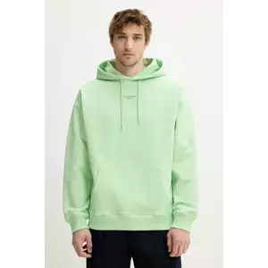 Drôle de Monsieur hanorac de bumbac Le Hoodie Slogan Classique bărbați, culoarea verde, cu glugă, cu imprimeu, G-HO161-CO127-LGN imagine