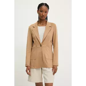 Answear Lab sacou culoarea bej, un singur rand de nasturi, neted imagine