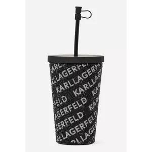 Karl Lagerfeld pahar cu pai k/rhinestone culoarea negru, A2W42018 imagine