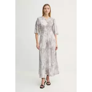 Gestuz rochie culoarea gri, maxi, dreaptă, 10909874 imagine