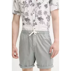 Superdry pantaloni scurti din bumbac barbati, culoarea gri, M7110479A-05Q imagine