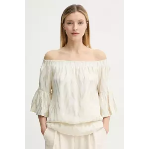 Bruuns Bazaar bluza femei, culoarea bej, cu imprimeu, BBW4425 imagine