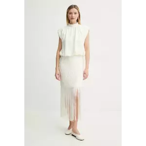 Bruuns Bazaar rochie culoarea bej, midi, mulată, BBW4432 imagine