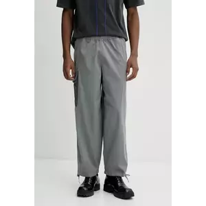 A-COLD-WALL* pantaloni de bumbac barbati, culoarea gri, drept, ACWMB321 imagine