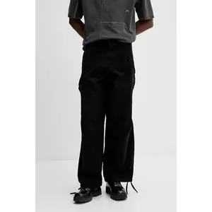 A-COLD-WALL* pantaloni de bumbac barbati, culoarea negru, drept, ACWMB319 imagine