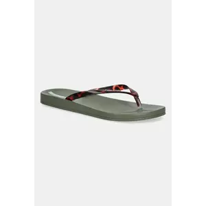 Ipanema slapi ANAT CONNECT femei, culoarea verde, cu toc plat, 83648-AJ405 imagine