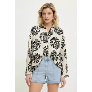 Answear Lab cămașă femei, culoarea negru, cu guler clasic, relaxed imagine