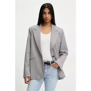 Answear Lab sacou culoarea gri, un singur rand de nasturi, modelator imagine