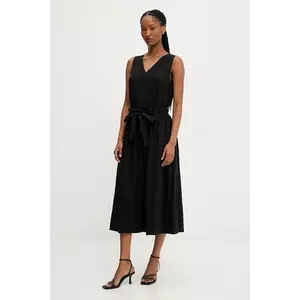 Answear Lab rochie culoarea negru, midi, evazată imagine