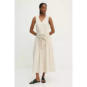 Answear Lab rochie culoarea bej, midi, evazată imagine