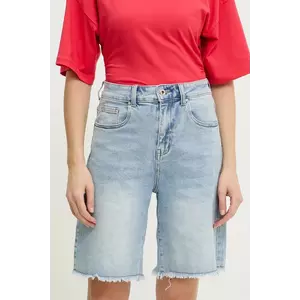 Answear Lab pantaloni scurti jeans femei, neted, high waist imagine