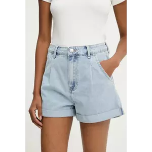 Answear Lab pantaloni scurti jeans femei, neted, high waist imagine