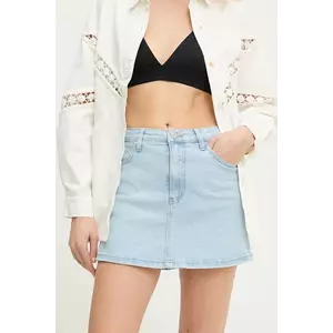 Answear Lab pantaloni scurti jeans femei, neted, high waist imagine