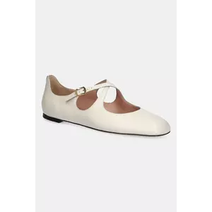 Bally balerini de piele culoarea bej, WA051B imagine