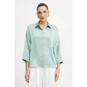 MAX&Co. cămașă femei, culoarea verde, cu guler clasic, relaxed, 2516111084200 imagine