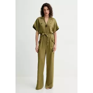 Simona Corsellini salopetă culoarea verde, cu guler, P25CPTU001 imagine