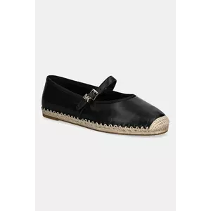 MICHAEL Michael Kors espadrile de piele Lynn culoarea negru, 40S5LYFP2L.001 imagine