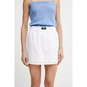 MAX&Co. fustă din bumbac culoarea alb, mini, creion, 2518101062200 imagine