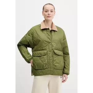 Napapijri geacă cu două fețe A-Secret culoarea verde, de tranzitie, oversize, NP0A4IFAG1V1 imagine