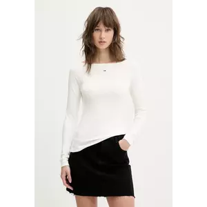 Tommy Jeans longsleeve culoarea alb, DW0DW21350 imagine