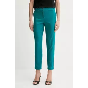 Morgan pantaloni PVOPA.F femei, culoarea verde, fason tigareta, medium waist, PVOPA.F imagine