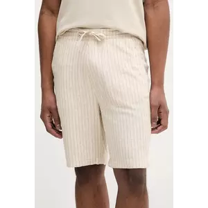 Lindbergh pantaloni scurți din amestec de in barbati, culoarea bej, 30-505095 imagine