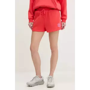Rip Curl pantaloni scurți femei, culoarea rosu, cu imprimeu, high waist, 03MWWS imagine