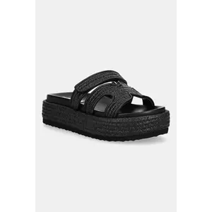 Steve Madden papuci Bigmissile femei, culoarea negru, cu platforma, SM11003773 imagine