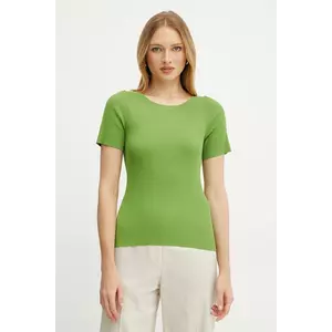 Morgan pulover MPIO femei, culoarea verde, light, MPIO imagine