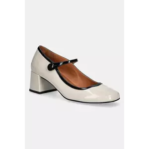 Jonak pantofi de piele DONZAI VERNIS culoarea bej, cu toc drept, 3800251 imagine