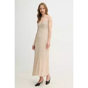 Hoss Intropia rochie culoarea bej, maxi, evazată, 6519013 imagine